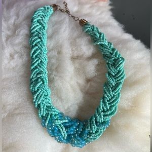 Hand beaded turquoise necklace